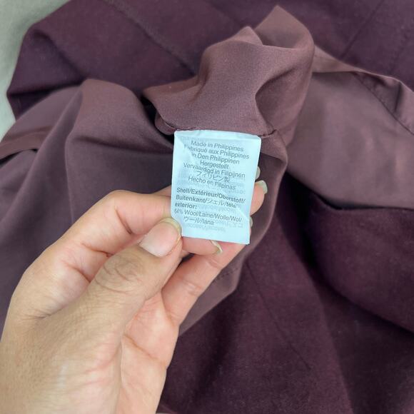 Madewell Fireside Wool Blend Mini Burgundy 2 Front Pockets Skirt Size 2 - Picture 9 of 10